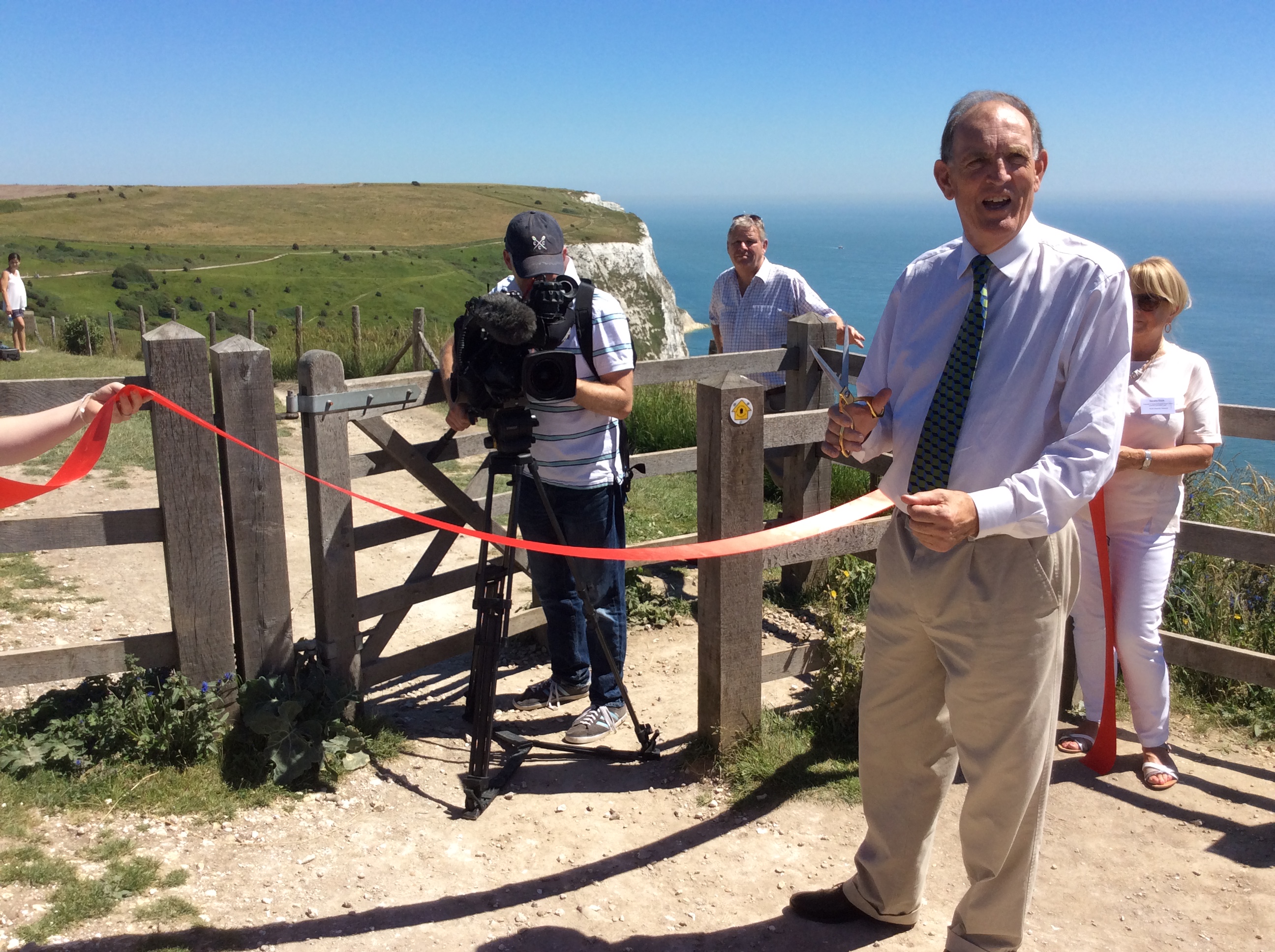 Chairman Andrew Sells opening the Kent Section of the England Coast Path