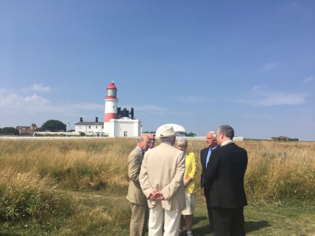 officials opening new stretch of English coast path. 