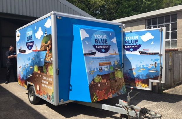 your blue backyard trailer.