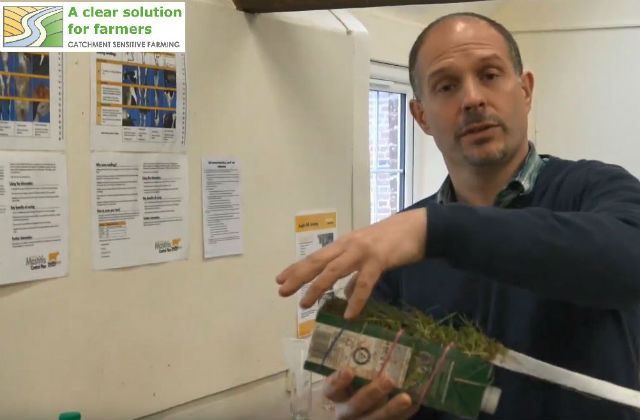 Natural England soils expert demonstrating a soils experiment