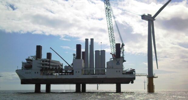 Construction of an offshore wind farm in English waters