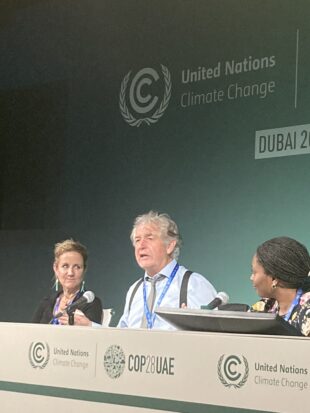 Tony Juniper, Chair of Natural England, speaking at COP28