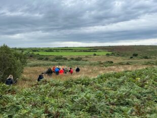 Visiting Bosiliack Mire with the Natural England board, the South West Peatland Partnership and local land managers to understand the challenges and opportunities for peat restoration. Credit: Julian Donald