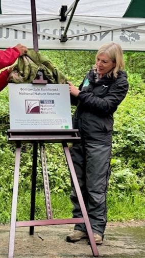 Marian Spain, Borrowdale Rainforest National Nature Reserve Declaration. Photograph: Phil Cullen