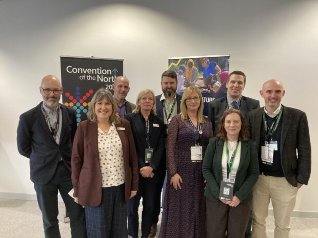 Marian Spain with members of the Nature North partnership and team at the 2025 Convention of the North in Preston