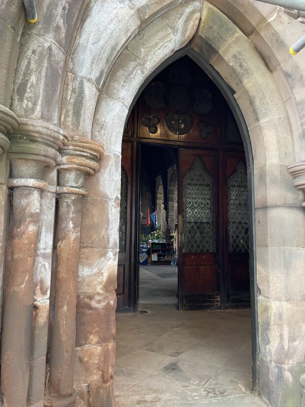 Entrance to St. Luke's Church. © Jo Birch, NE