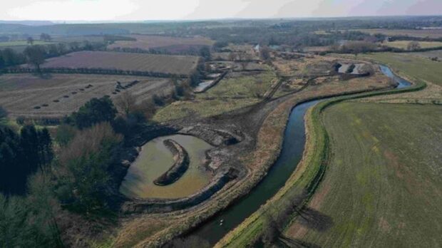 Wetland habitat creation to benefit water vole, credit: Nottinghamshire Wildlife Trust
