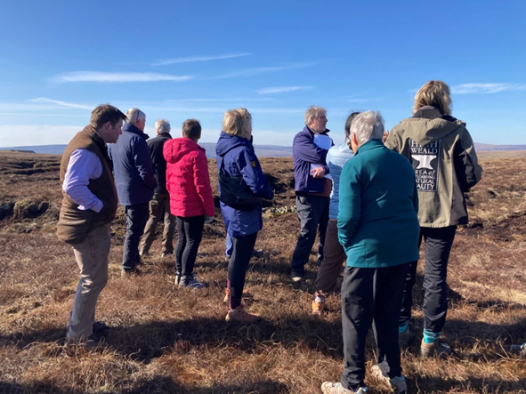 As part of their April 2025 meeting, the Panel visited peat restoration on the Raby Estate, in Upper Teesdale, being led by the North Pennines National Landscape Team.