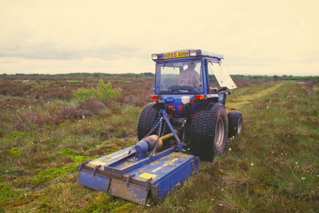 Cutting a Firebreak on Humberhead Peatlands National Nature Reserve