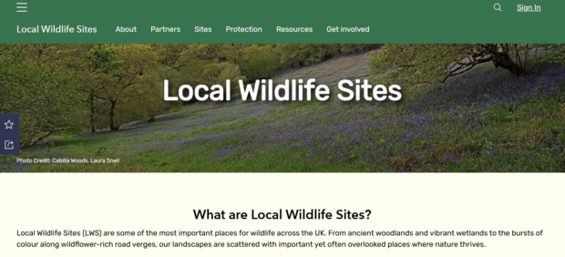 The new online hub, hosted by the Wildlife Trusts.