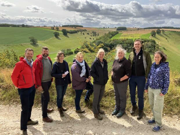 Marian Spain on a visit to the proposed Yorkshire Wolds National Landscape